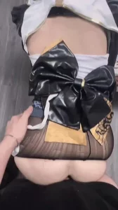 黑丝布兰儿cos，母狗被后入到高潮